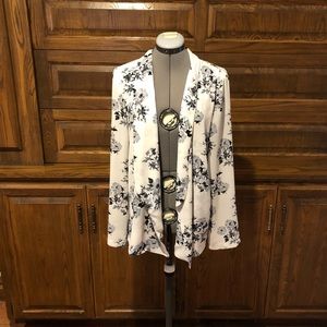 Oversized floral cardigan
